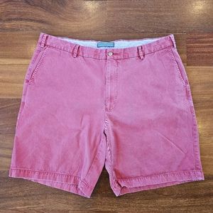 Peter Millar Shorts Chino Pima Cotton Flat front Salmon Size 40 (39X8.5)